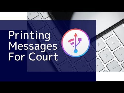 Printing iPhone Messages and WhatsApp Chats for legal purposes